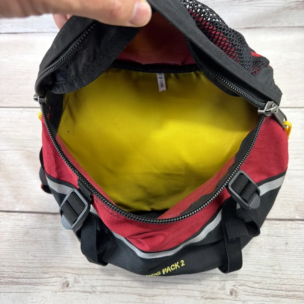 Mountainsmith K9 Dog Pack 2 Medium Red Nylon Very Good Minimal Use